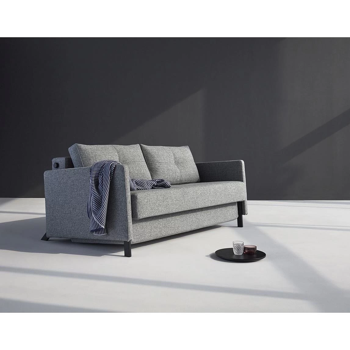 Innovation Cubed 160 Slaapbank Armleuning Twist Granite 565 - Afbeelding 9