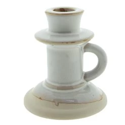 Clayre & Eef Kandelaar 10 Cm Beige Porselein Kaarsenstandaard
