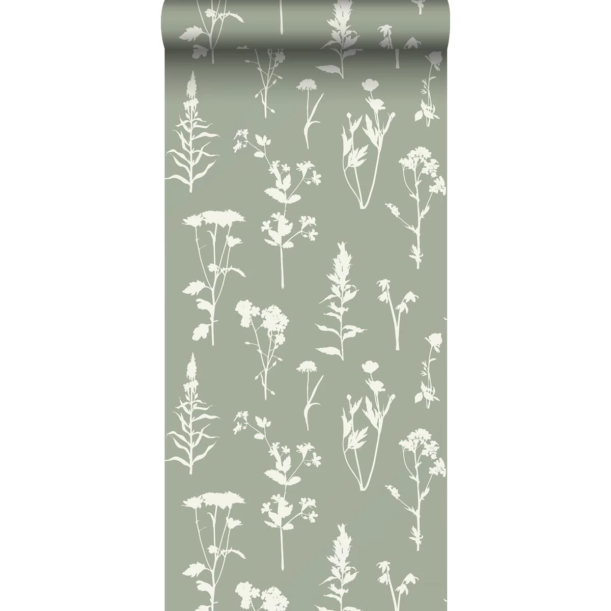 ESTAhome Behang Veldbloemen Jade Groen - 50 X 900 Cm - 139395
