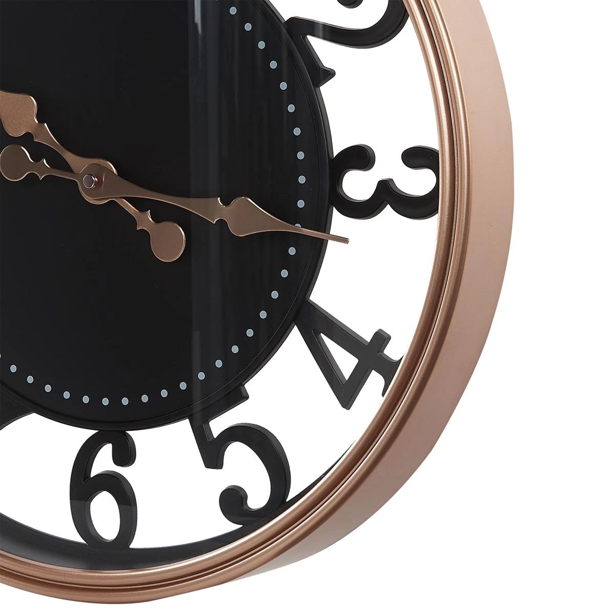 Beliani - ALLOZA - Wandklok - Zwart - Synthetisch Materiaal - Afbeelding 4