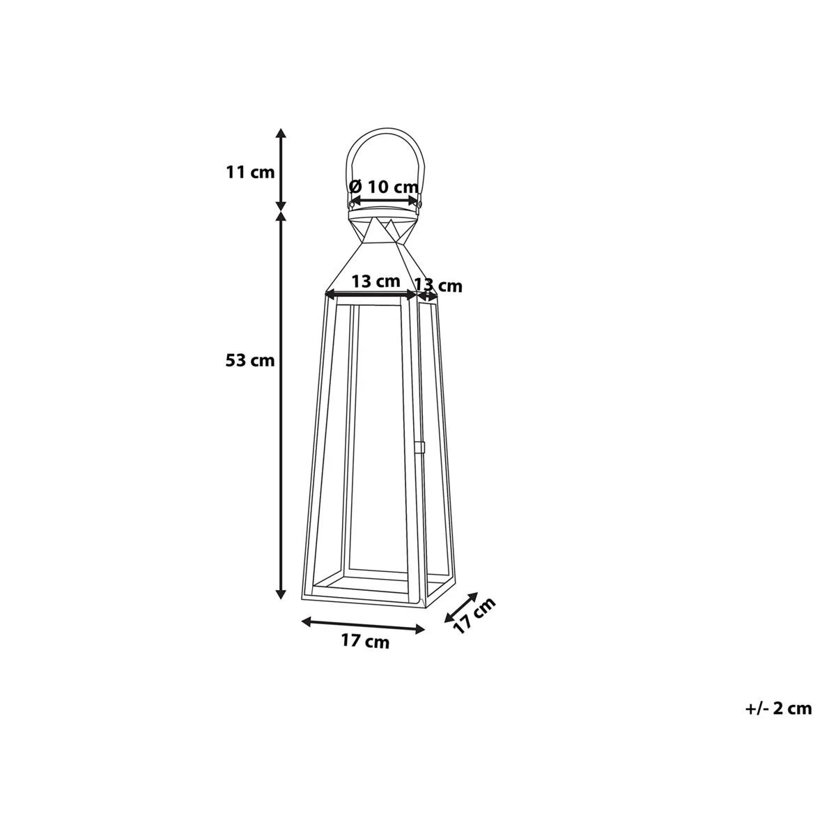 Beliani - CRETE - Lantaarn - Zwart - RVS - Afbeelding 9