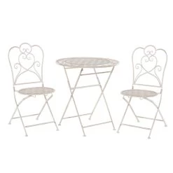 Beliani - TRIESTE - Bistroset Voor 2 - Beige - IJzer