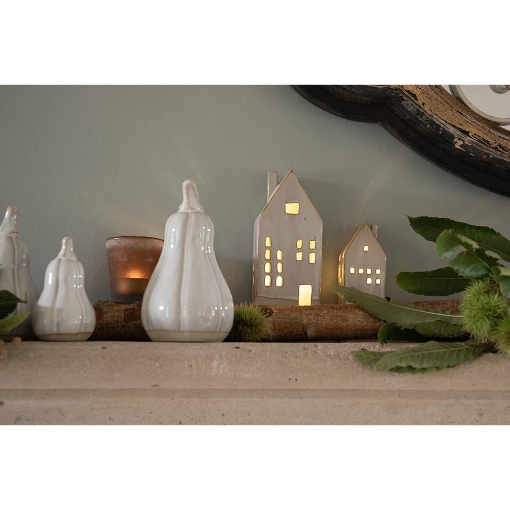 Clayre & Eef Theelichthouder Ø 7x10 Cm Bruin Glas Waxinelichthouder - Afbeelding 3