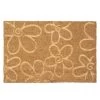 Clayre & Eef Deurmat 60x40 Cm Bruin Kokosvezel Pvc Rechthoek Bloemen
