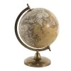 Clayre & Eef Wereldbol 22x30 Cm Geel Bruin Hout Metaal Globe