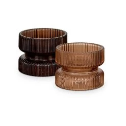 Artichok Liz Glazen Kandelaar - Set Van 2