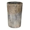 Clayre & Eef Bloempot Ø 14x23 Cm Grijs Steen Rond Bloempot Binnen